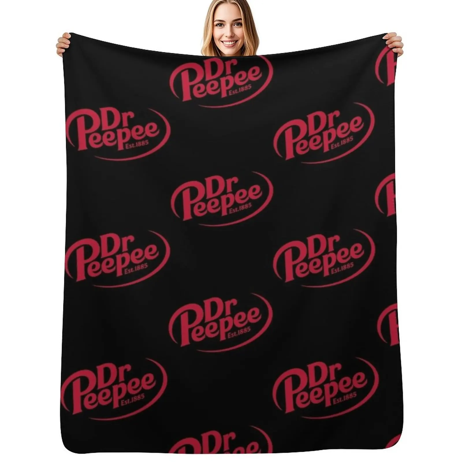 

Dr. Peepee Throw Blanket Summer Beddings Soft Plush Plaid Picnic Shaggy Blankets