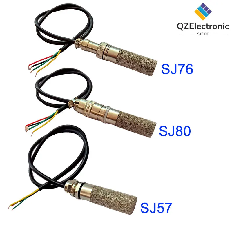 Temperature Humidity Sensor Probe Cable Metal Head Digital Capacitance Sensor 1M Length I2C Output SHT20 SHT30 SHT40 SHT41 SHT45