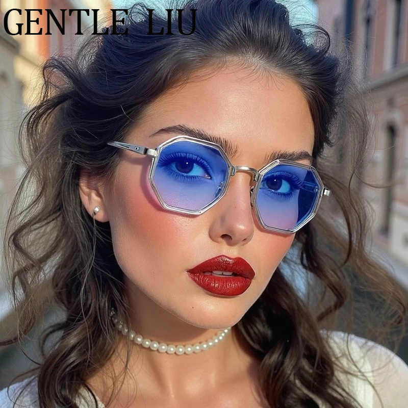 

Punk Square Polygon Sunglasses Women 2025 Luxury Brand Vintage Sun Glasses For Lady Trendy Outdoor Traveling Eyewear UV400 Shade