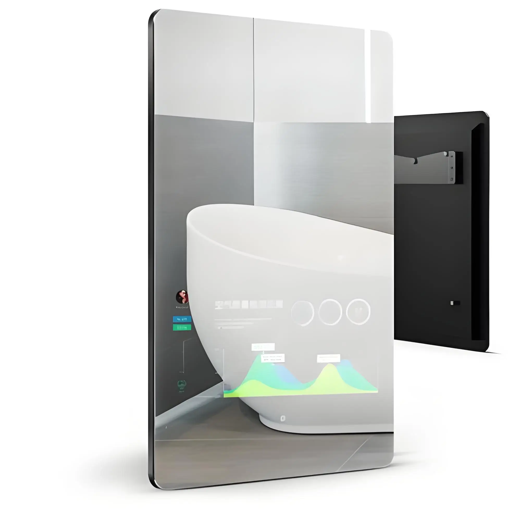 Magic Wall Mounted Fitness Digital Advertising  Mirrors Ai Fitting Touch Screen LCD Smart Mirror
