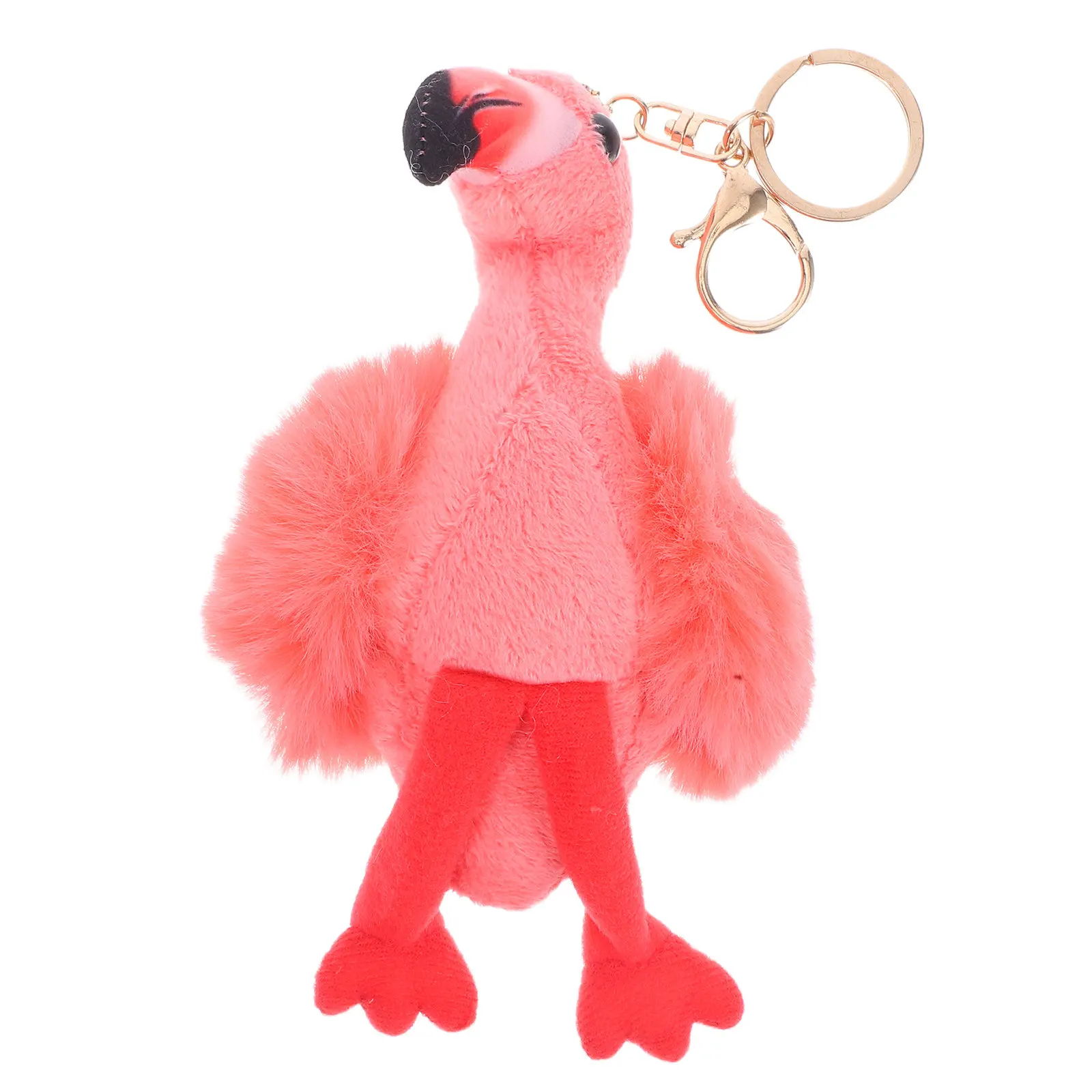 Flamingo Stuffed Keyring Soft Cute Bag Charm Decorative Backpack Hanging Purse Accessory Flamingo Stuffed Animal