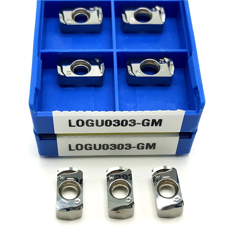 LOGU Fast forward Double-sided LOGU0303 LOGU030310 High Feedrate Carbide Milling Serts for Stainless Steel and Stee for MFH