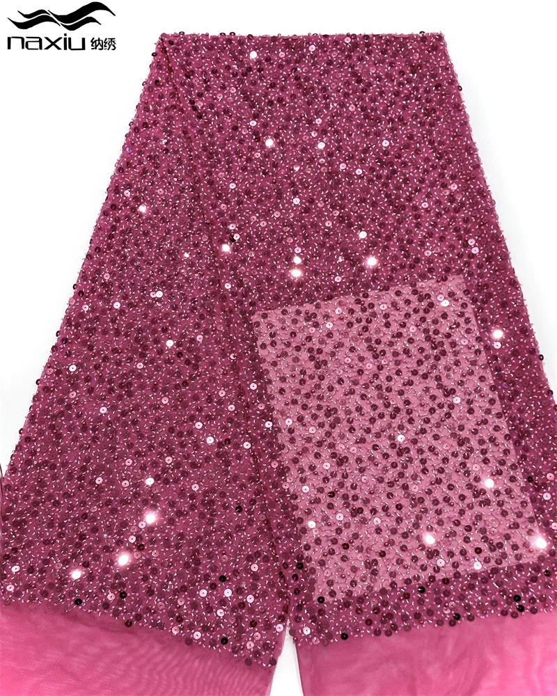 

Madison African Beaded Lace Fabric 2025 Beautiful French Lace Fabric Mesh Nigerian Lace Fabrics Sequins For Women Wedding Party