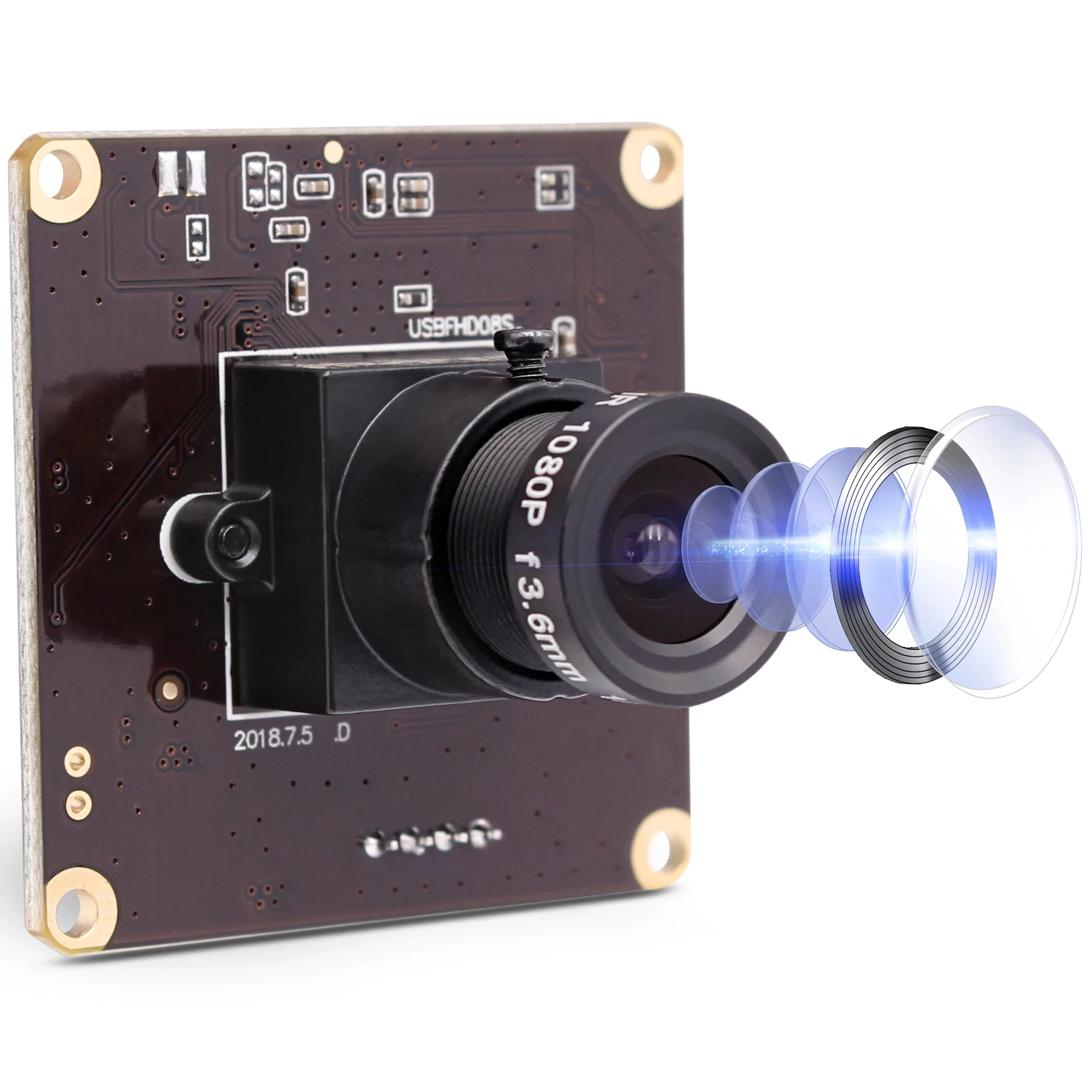 

ELP 1080P Webcam High Speed High frame rate MJPEG 1080P 60fps,720P 120fps,360P 260fps CMOSOV4689 PC External USB Camera Module