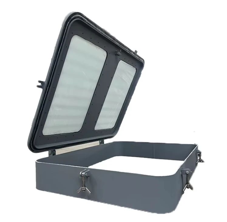 

High Quality Rectangular Steel Yacht Deck Skylight Marine Escape Window