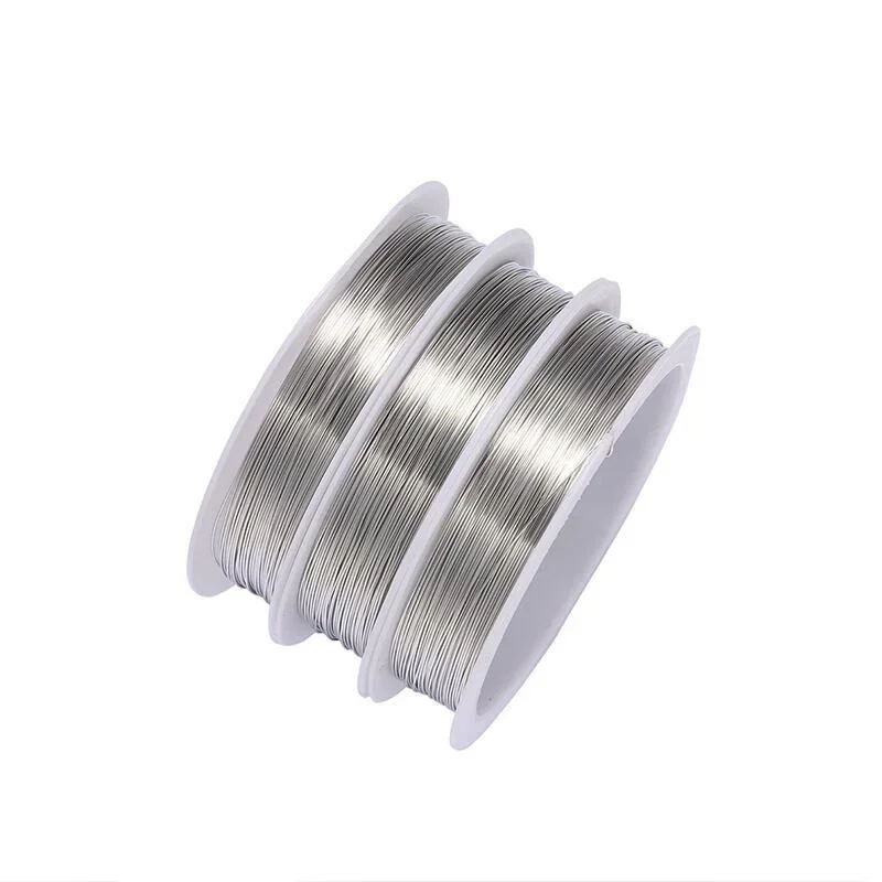 1pcs 1-100meters 304 Stainlesss Steel Wire Hard Wire Full Hard Wire Diameter 0.02mm-3mm, for DIY Bracelet Necklace Making