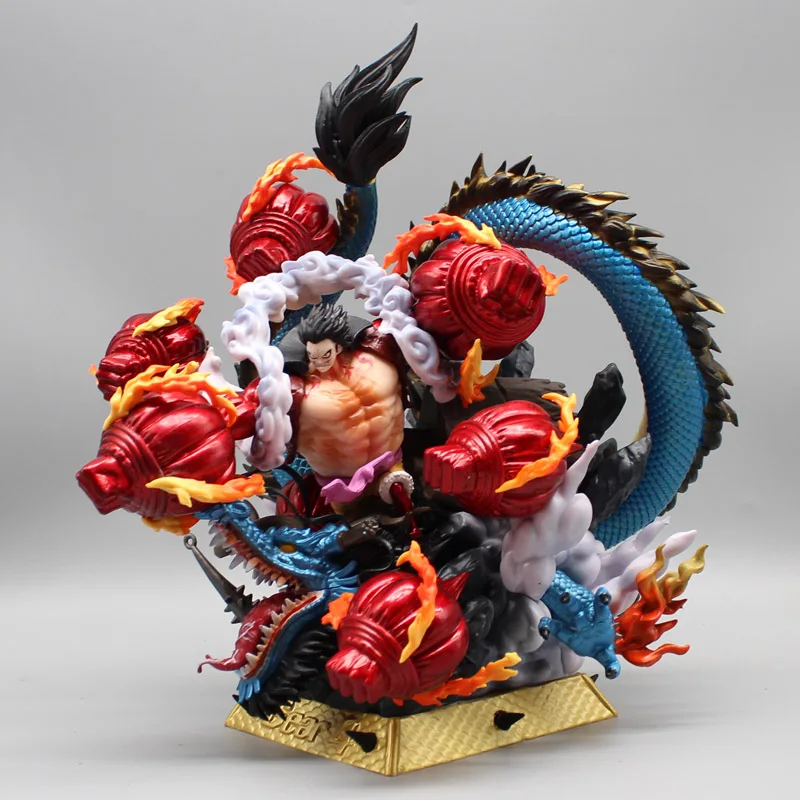 24cm One Piece Anime Figure Gear 4 Luffy Kaido Gk Acton Figurine Pvc Statue Model Collectible Decoration Doll Toys For Gifts