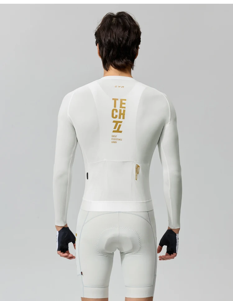 EVR Frühling und Sommer Herren-Radtrikot Langarm-Radshirt Schnelltrocknend Atmungsaktiv für Straßen- und Mountainbike-Radfahren – Detail 17