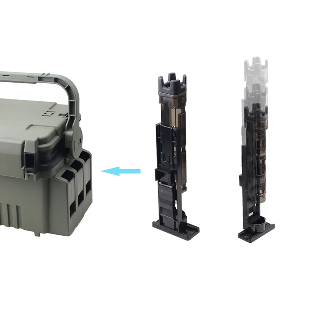 Detachable Fishing Box Rod Barrel Holder Fishing Box Rod Stand Outdoor Adjustable Portable  Snap Design for Angler Supplies