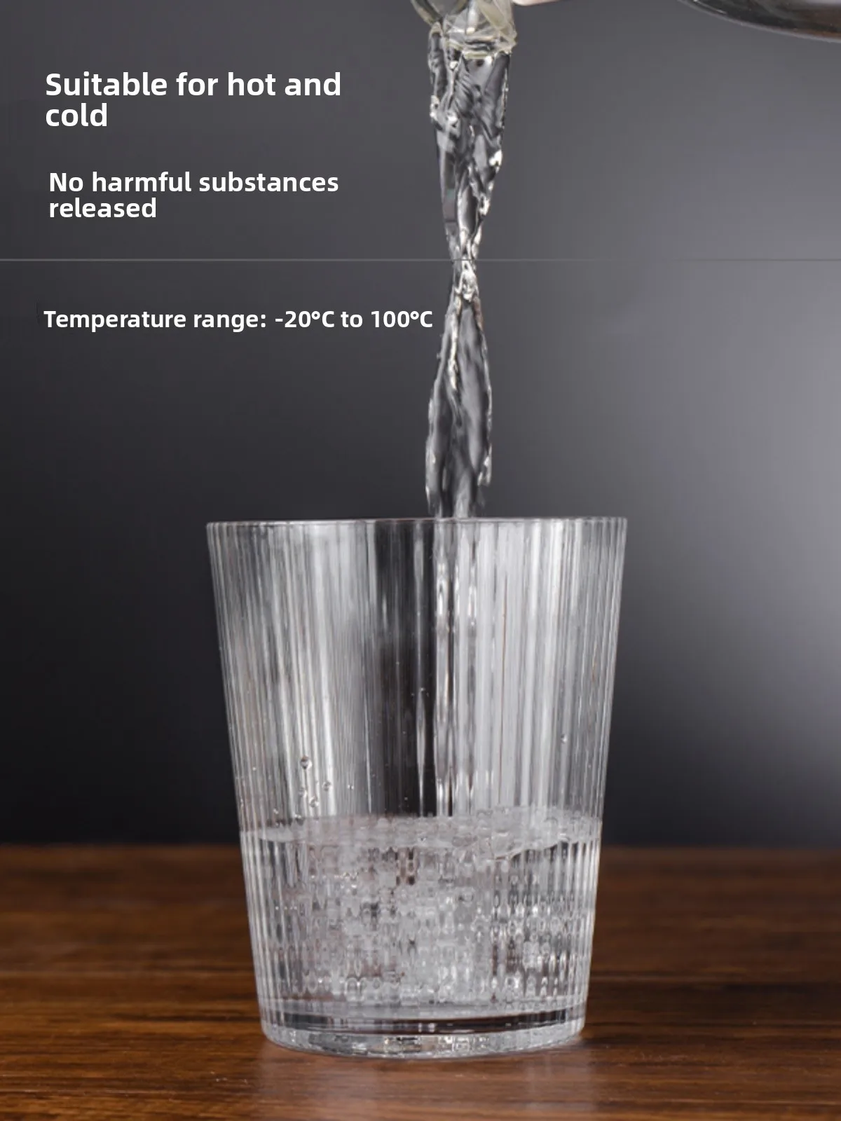 Acrylic Plastic Cup PC Tea Water Cup Stripe Self-Service Beverage Juice Cup Stackable Bar Beer Cup Durable Chinese Style Food...