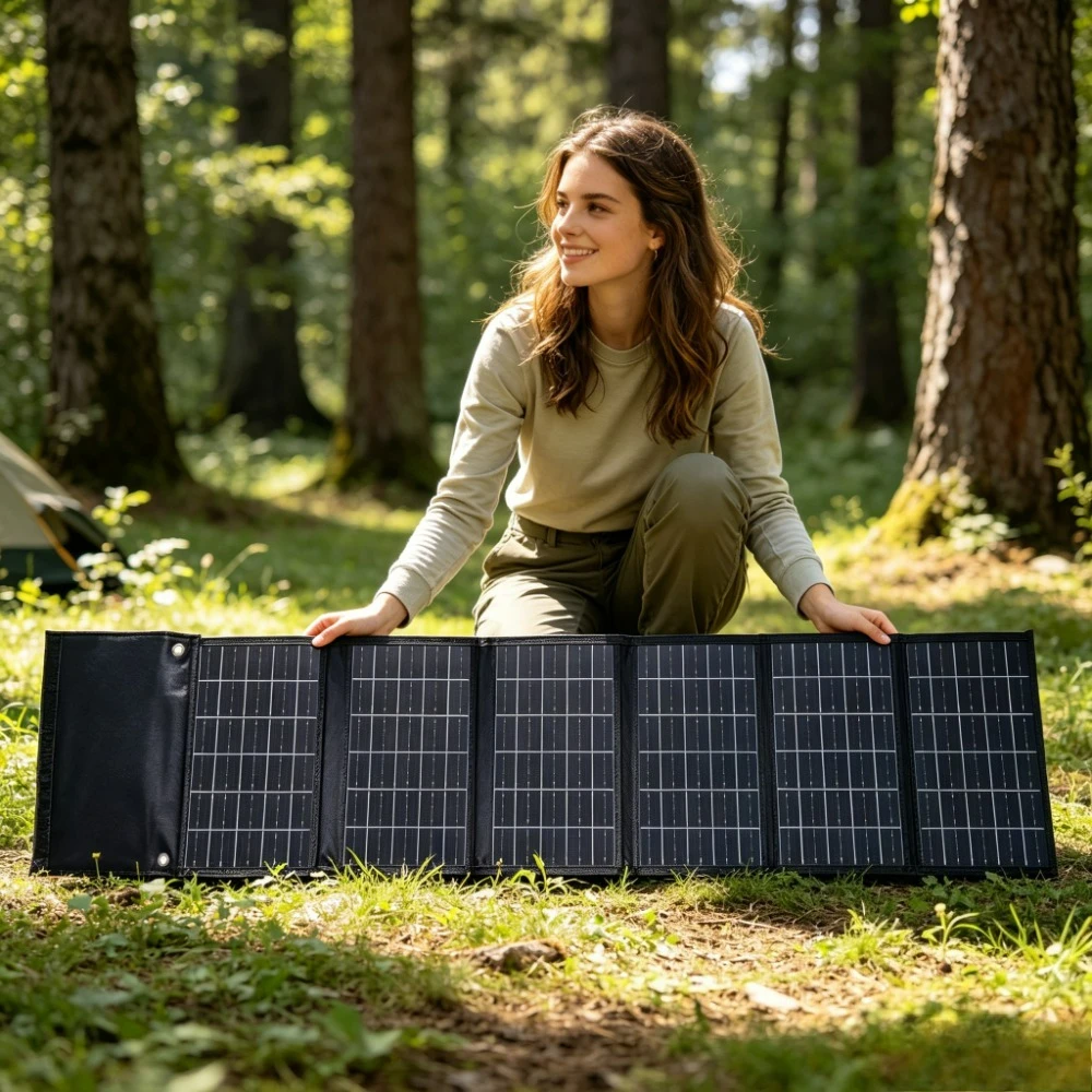 90W 50W Foldable Solar Power Charger Waterproof Portable ETFE Solar Panel Dual USB DC Output For Outdoor Laptop Drone Camera