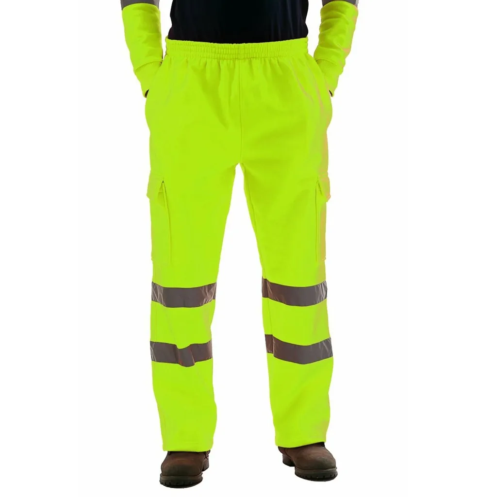 Men Road Work High Visibility Overalls Casual Pocket Work Casual Trouser Pants 6