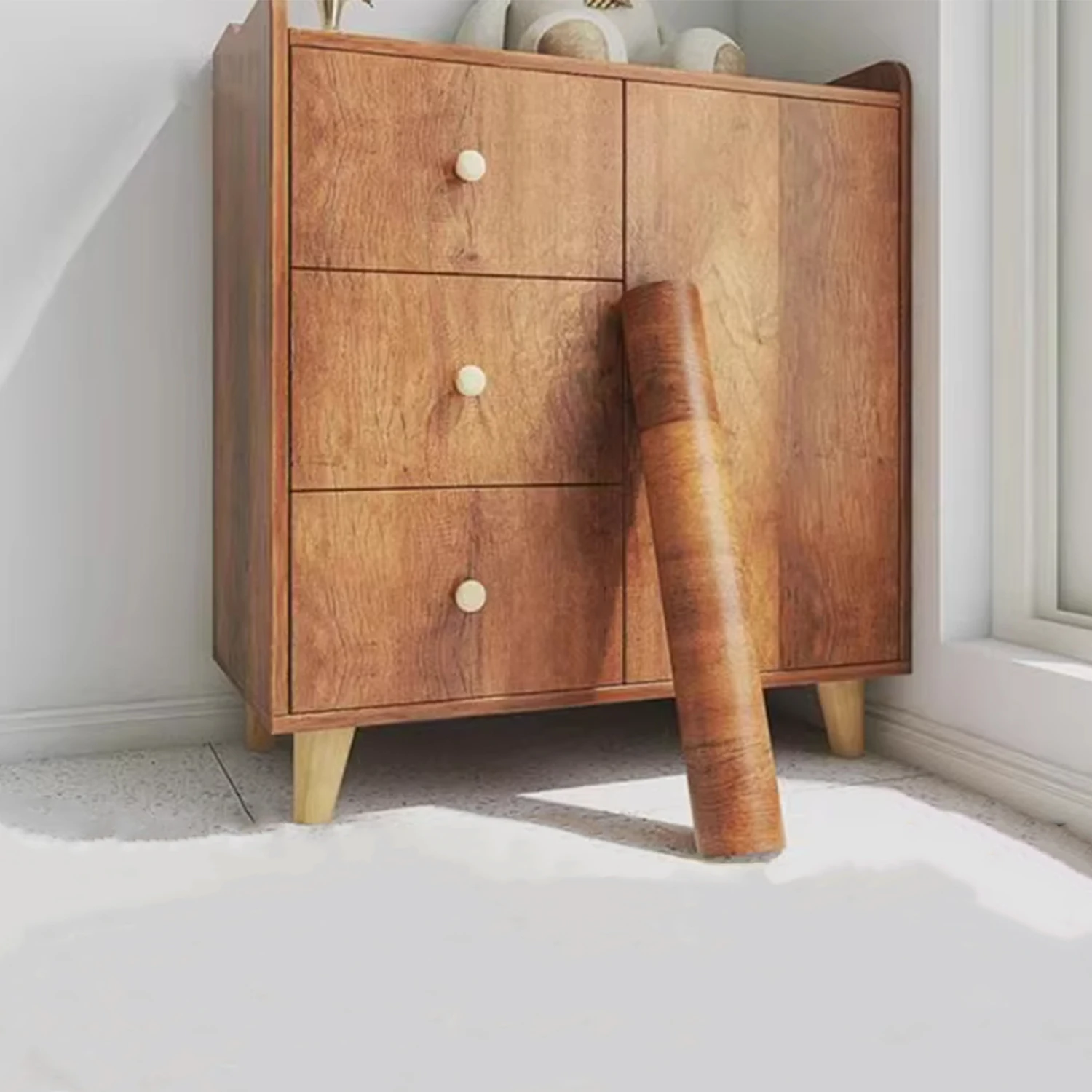 

55cm Width Wood Grain PVC Wallpaper for Door Wardrobe Cupboard Table Furniture Waterproof Self Adhesive Stickers Home Decor Film