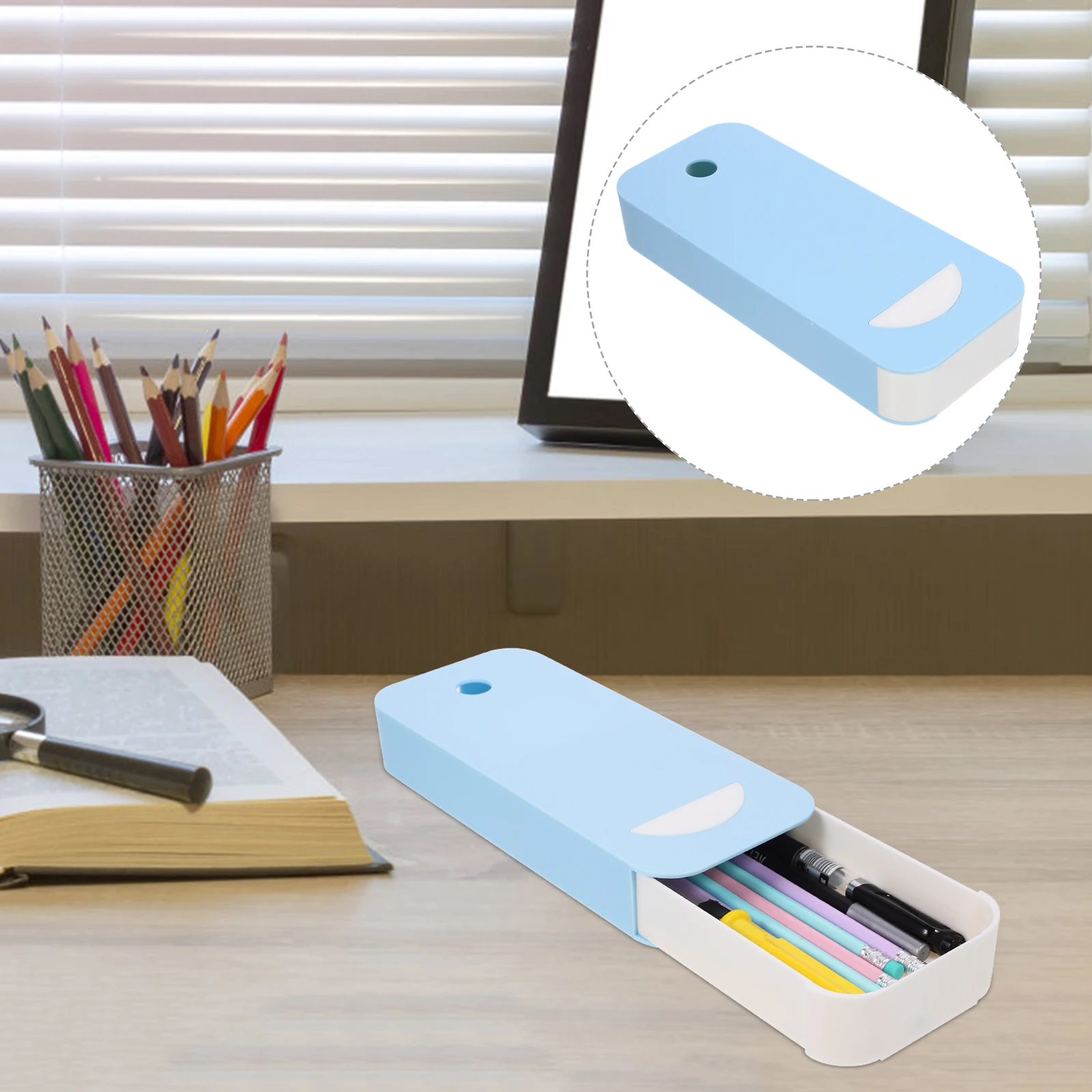 Under Desk Drawer Organizer Large Capacity Hidden Storage Box For Stationery Cosmetics Tools Abs Desktop Shelf Holder