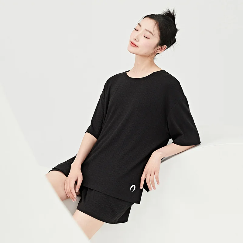 Semir Pajamas Women Summer Casual Loose Short-sleeved T-shirt and Shorts Comfortable Simple Fashion Living Suit