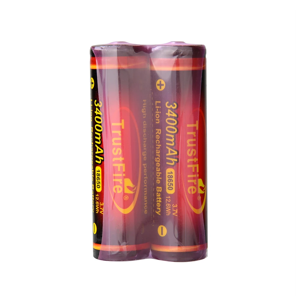 100% TrustFire 18650 3400Mah Lithium Battery 3.7V Rechargeable Li Ion Cells For Electric Toy Bicycle Light Headlight Flashlight