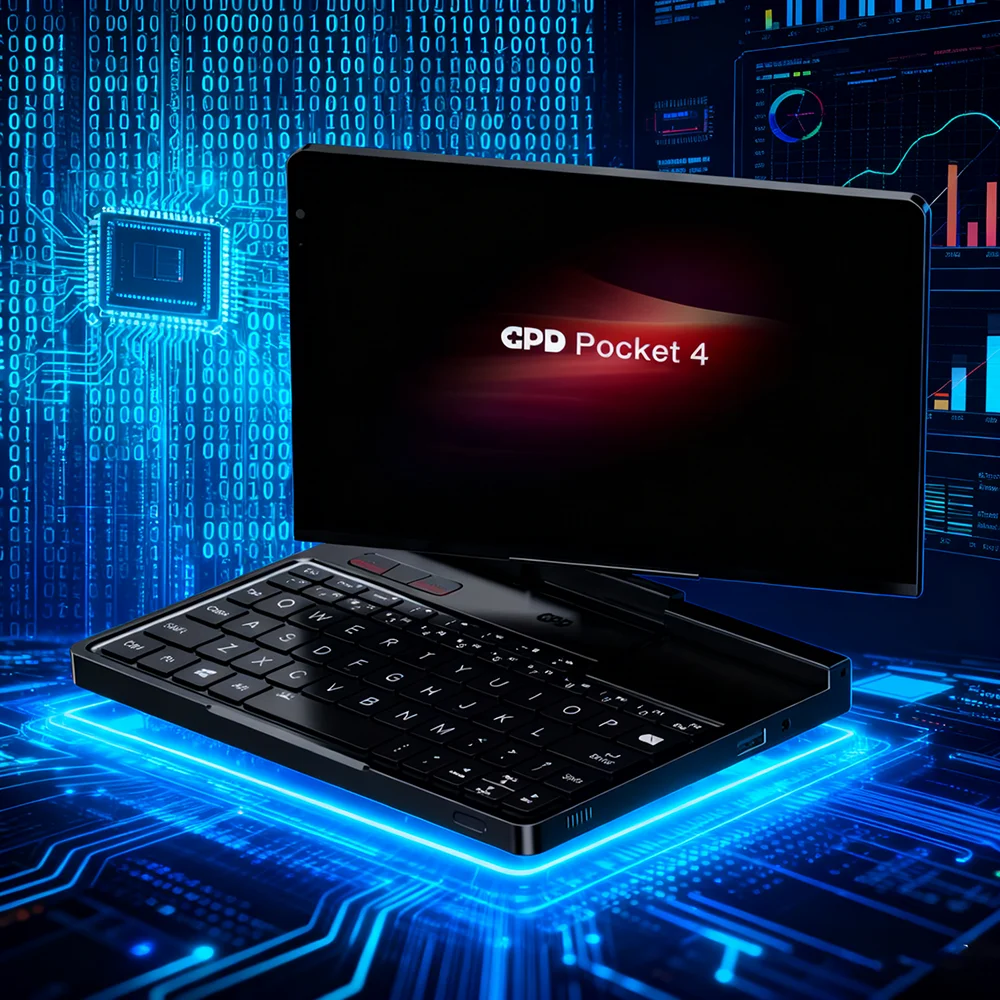 Laptop gaming GPD Pocket4 Latest AMD AI 9 HX 370/8840U 64GB 2TB NVMe 8.8