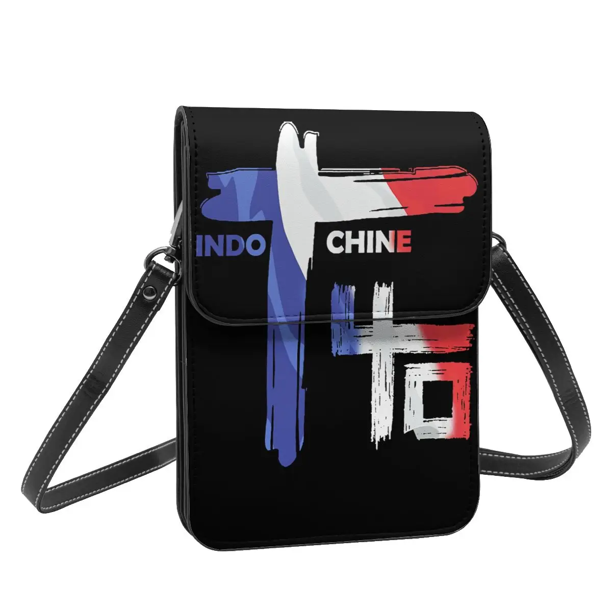 Indochine Rock Crossbody celular Bag, Bolsa do telefone celular, Bolsa de ombro, Alça ajustável