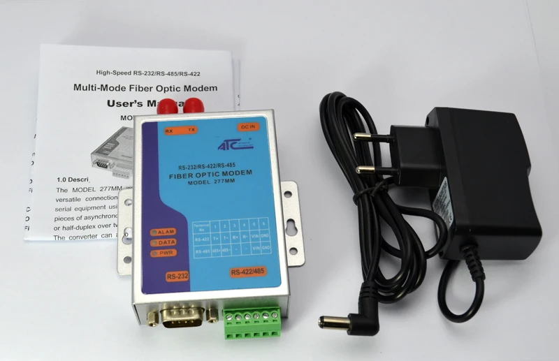 Módem de fibra óptica multimodo RS232/422/485 de red de comunicación (ATC-277MM)