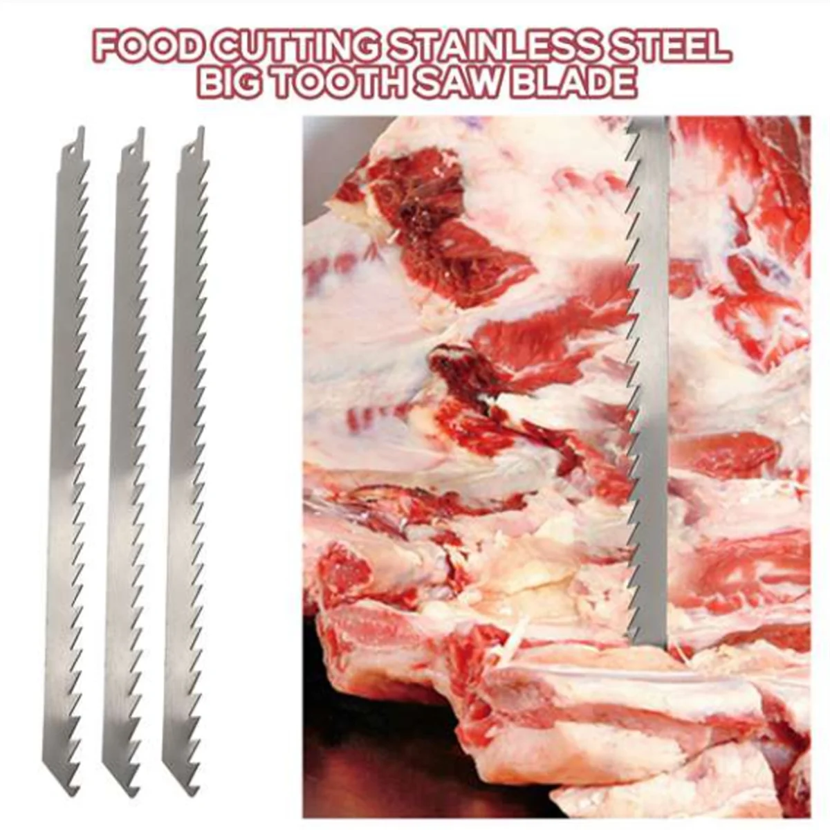 ABJZ شفرة المنشار الترددية 300 مم من الفولاذ المقاوم للصدأ لقطع اللحوم والثلج والخشب شفرات المنشار الترددية لقطع المعادن الخشبية