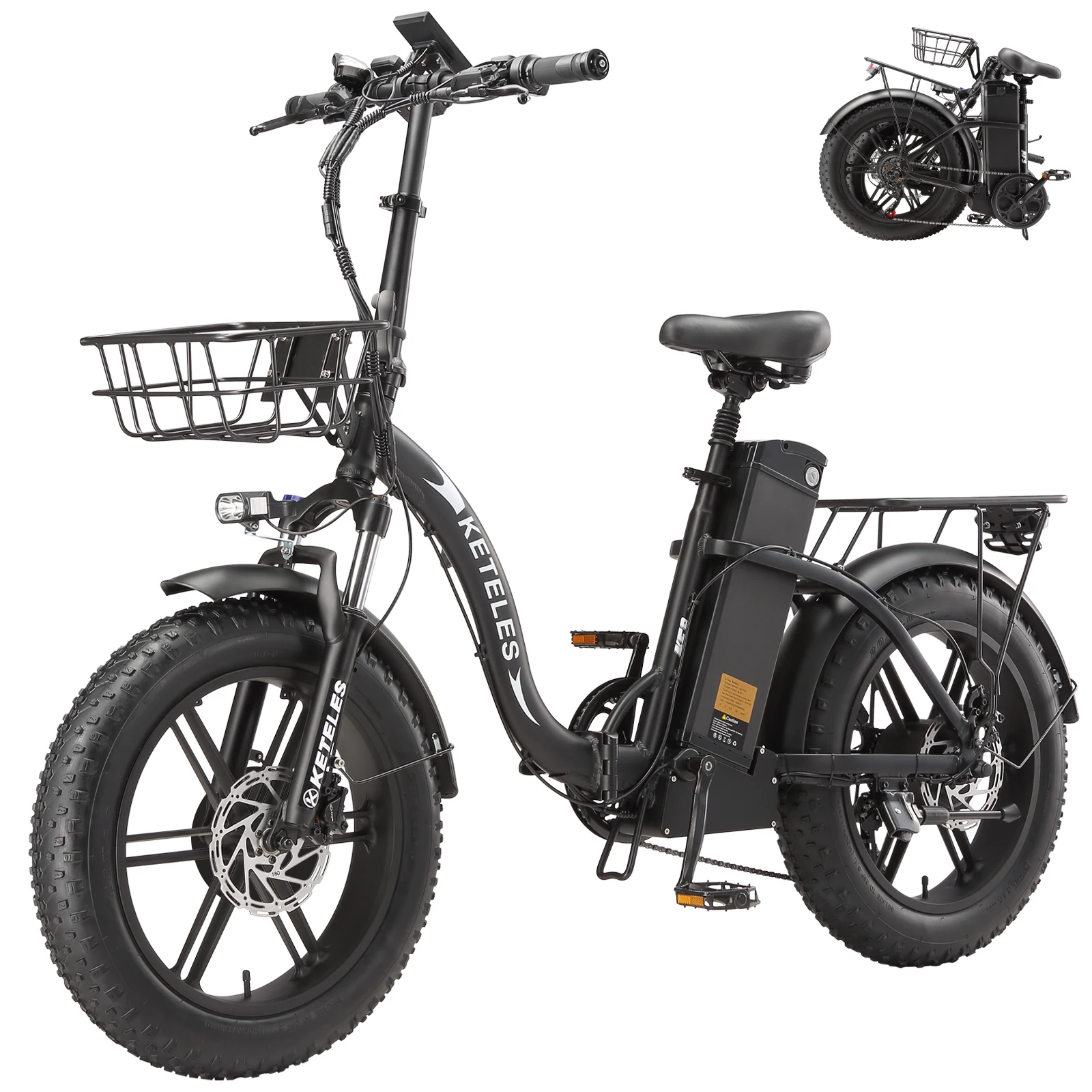 AliExpress NONE KETELES KF9 Adult Portable Folding Ebike 2000W Dual Motor 48V 26Ah Battery Commuting Electric Bicycle 20*4.0" Tire Electric Bike