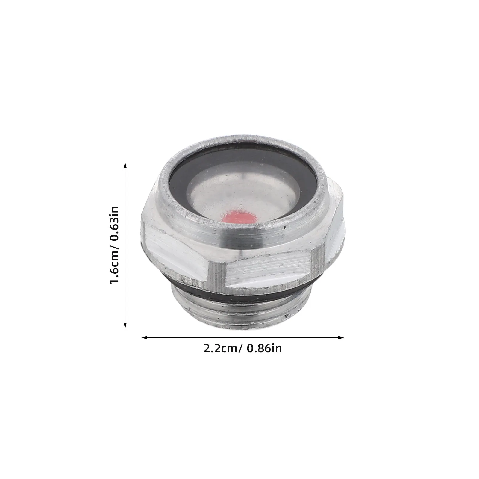 8Pcs Aluminum Air Compressor Oil Level Gauge Male Thread Oil Sight Window Pump Tank Liquid Level Indicator Compressor Parts
