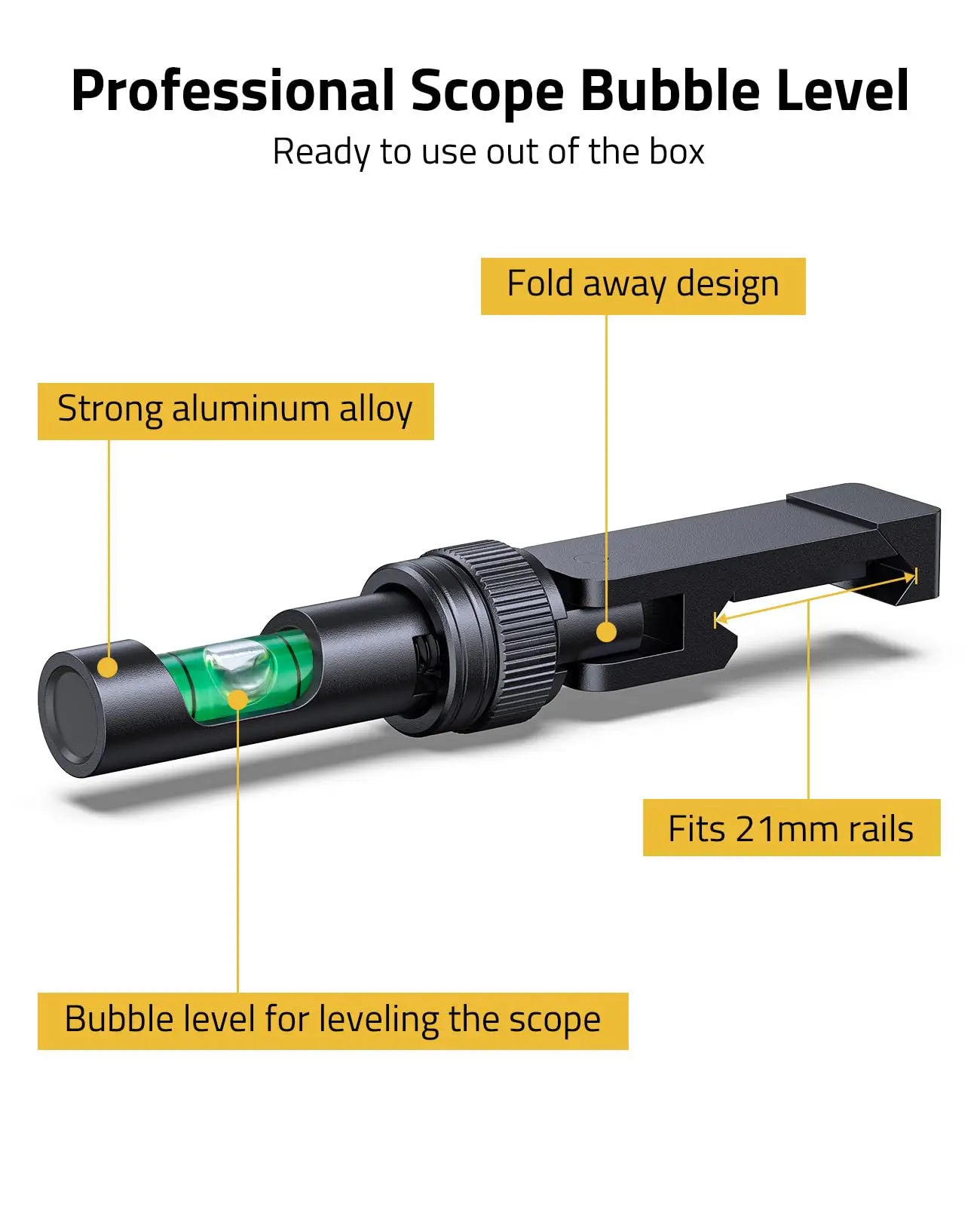 CVLIFE Fold Away Rifle Scope Leveling Kit Low Profile Precision Scope Leveling Tool Anti-Cant Bubble Level for Picatinny Rail