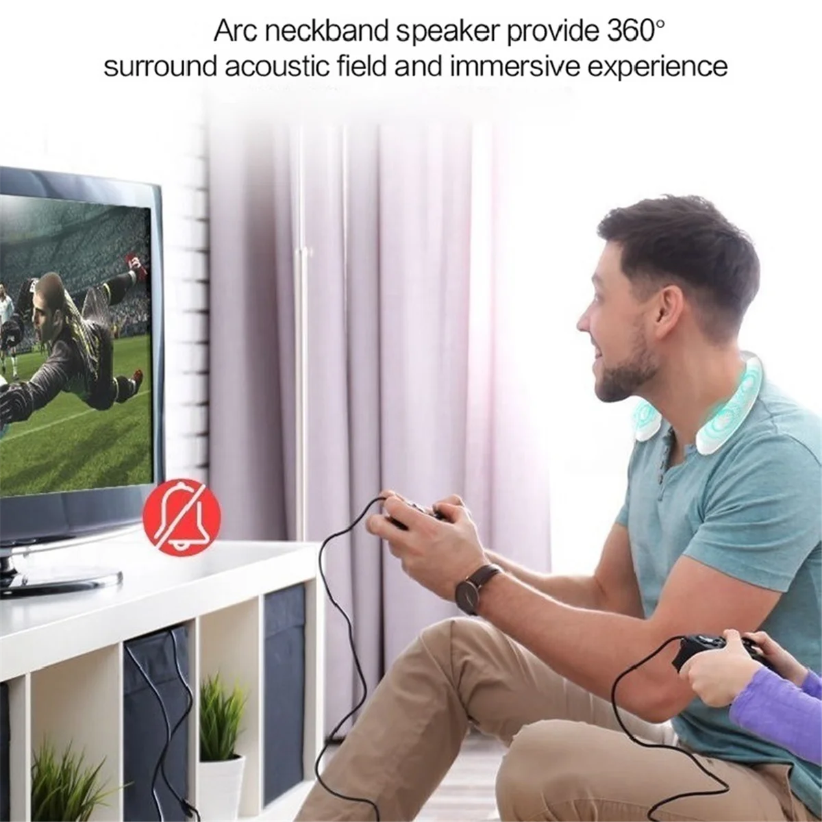 QA88X шейный беспроводной Bluetooth5.0 динамик объемного звука с шейным ремешком игровой стерео открытый Hi-Fi носимый беспроводной музыкальный блок