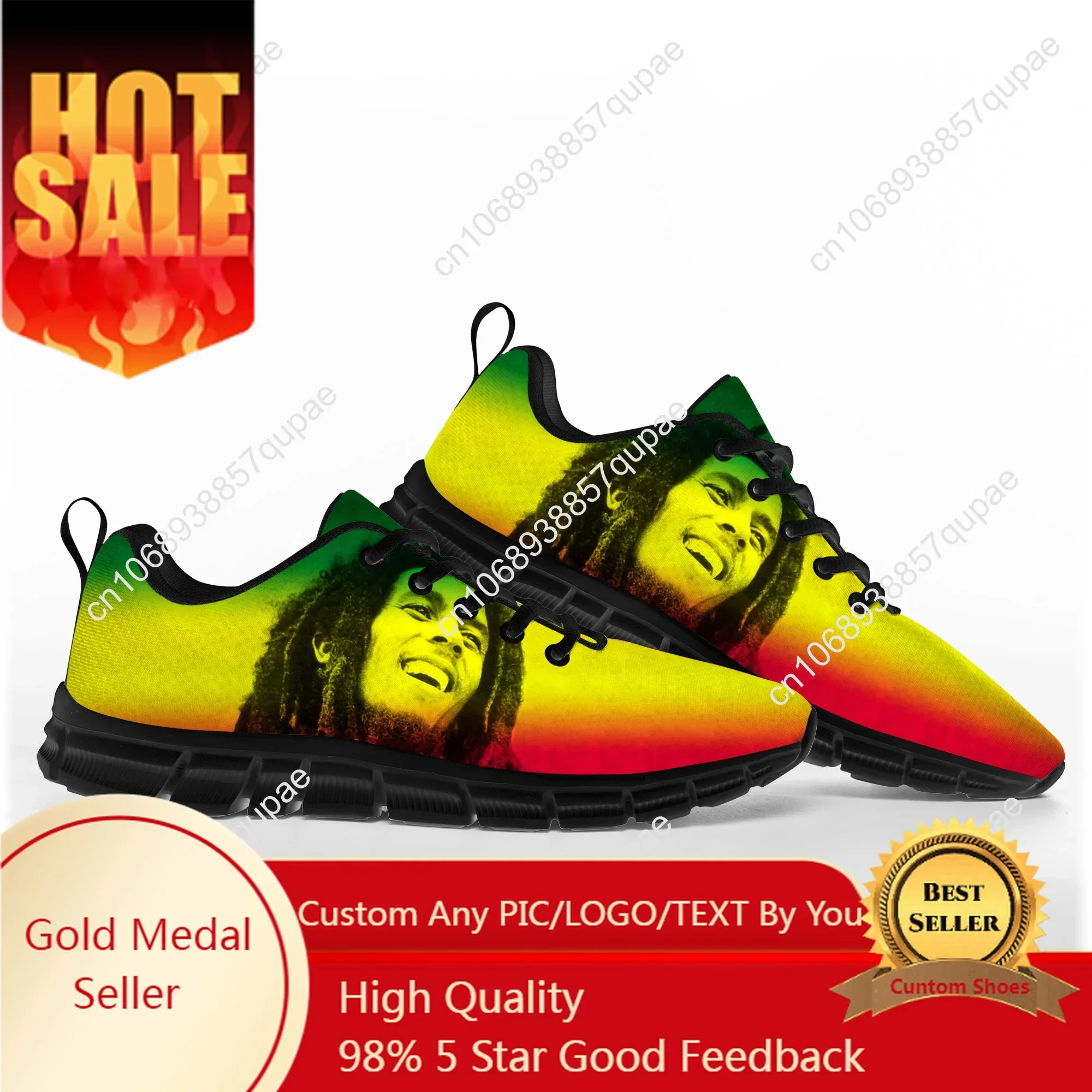 

Bob Marley Reggae Rasta Music Singer Sports Shoes Mens Womens Teenager Sneakers Casual Custom Couple High Quality Couple Shoes