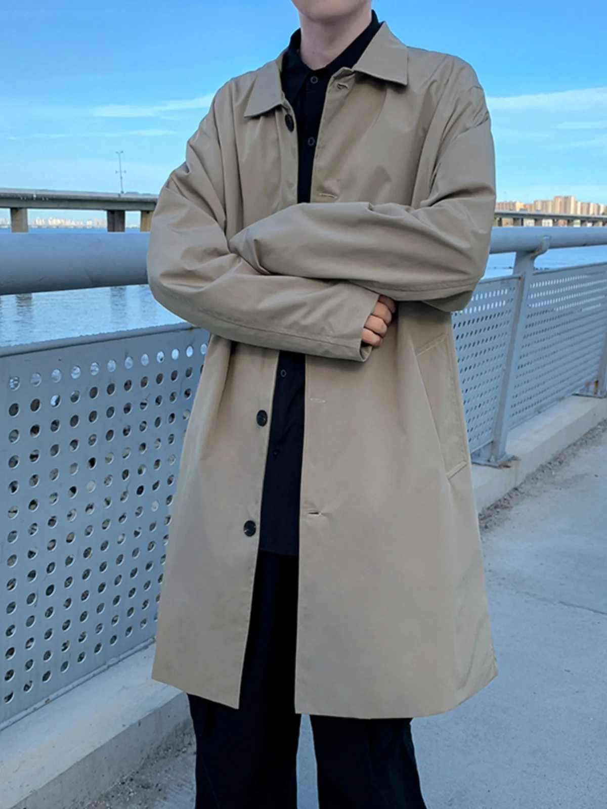 Heren Lente Herfst Dunne Jaet 2024 Nieuwe Faion Veelzijdige Halflange Windjack Hong Kong Sle Japanse Sle Jaet