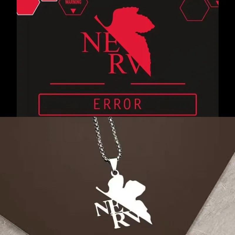 Neon Genesis Evangelion NERV Symbol Necklace Metal Pendant Cosplay Decoration Gifts For Men Women
