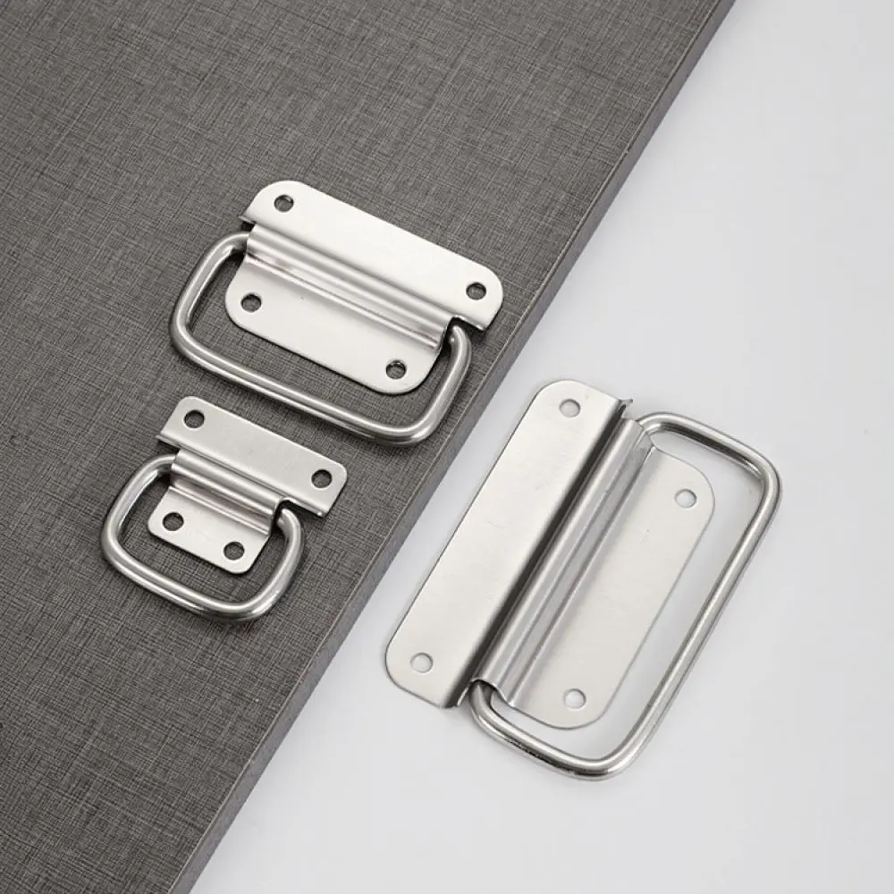 Stainless Steel Folding Handle Industrial Equipment Box Case Pull Heavy Duty Hardware Tool Box Flush Mount Carry Grip