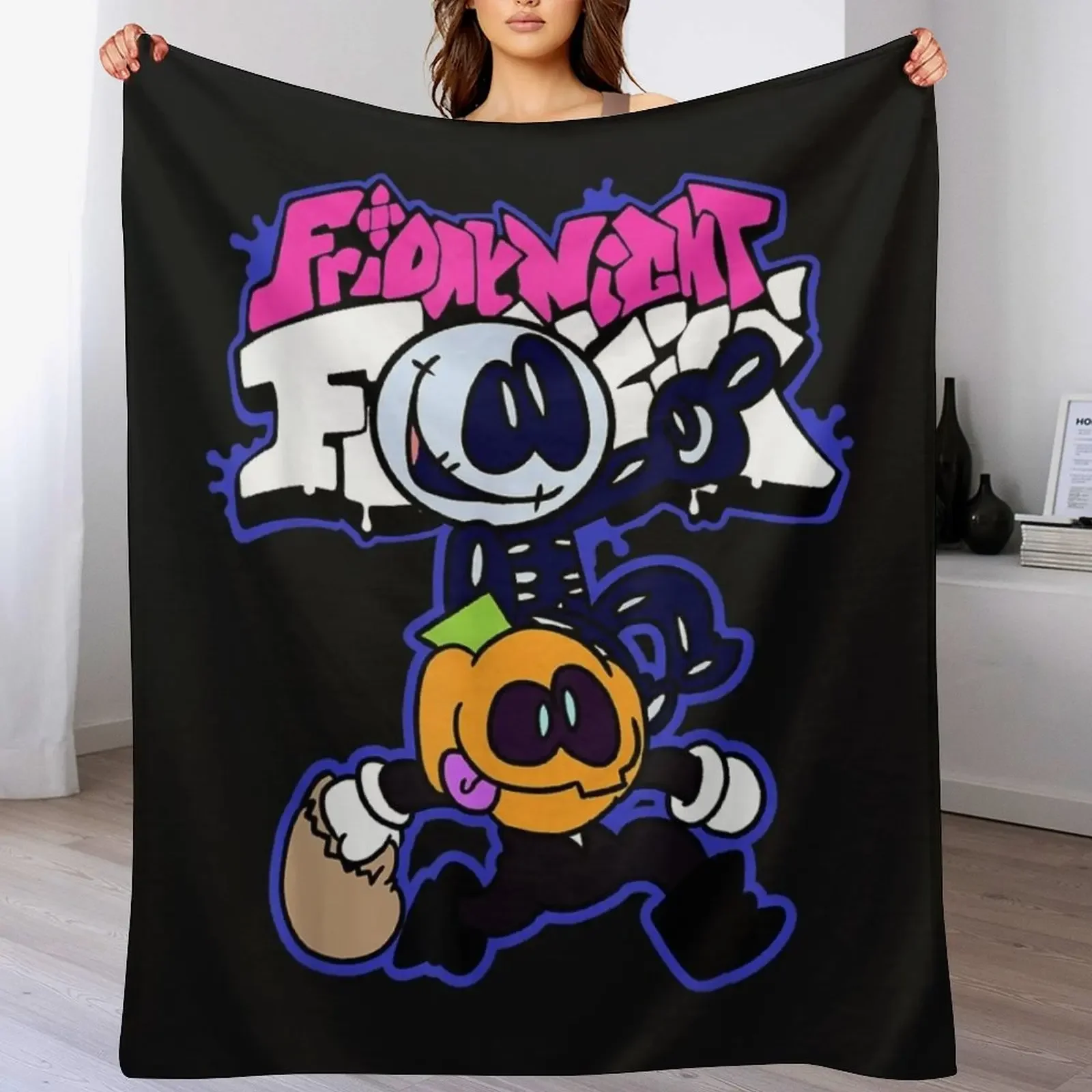 

Friday Night Funkin Skid And Pump T-Shirt Throw Blanket Luxury Thicken Winter beds Quilt Blankets