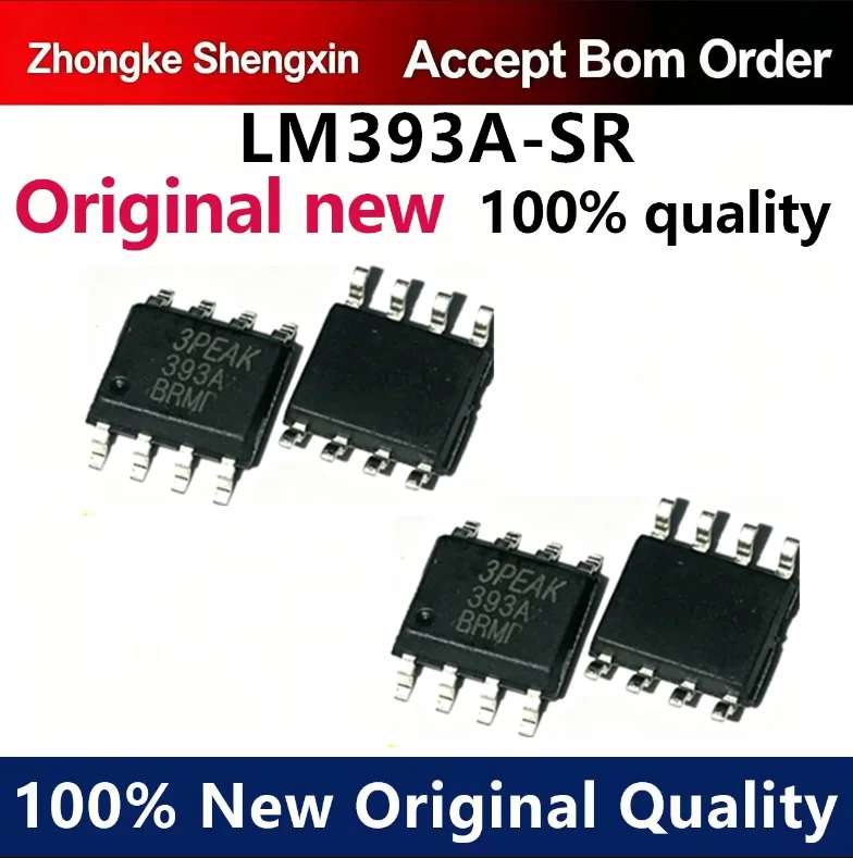 （5pcs-10pcs）Brand new original LM393A-SR silk screened 393A 36V low-power dual differential comparator IC/chip