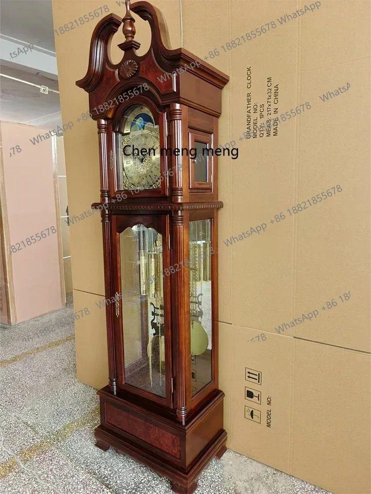 A74Eight-tone movement floor clock living room European mechanical floor clock Chinese retro pendulum clock