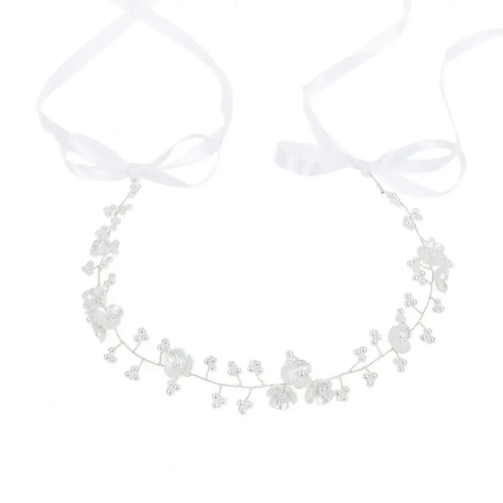 Adorno de cabeza de boda con perlas de imitación, elegante diadema bohemia para niñas, guirnalda para novia, ceremonia de boda.