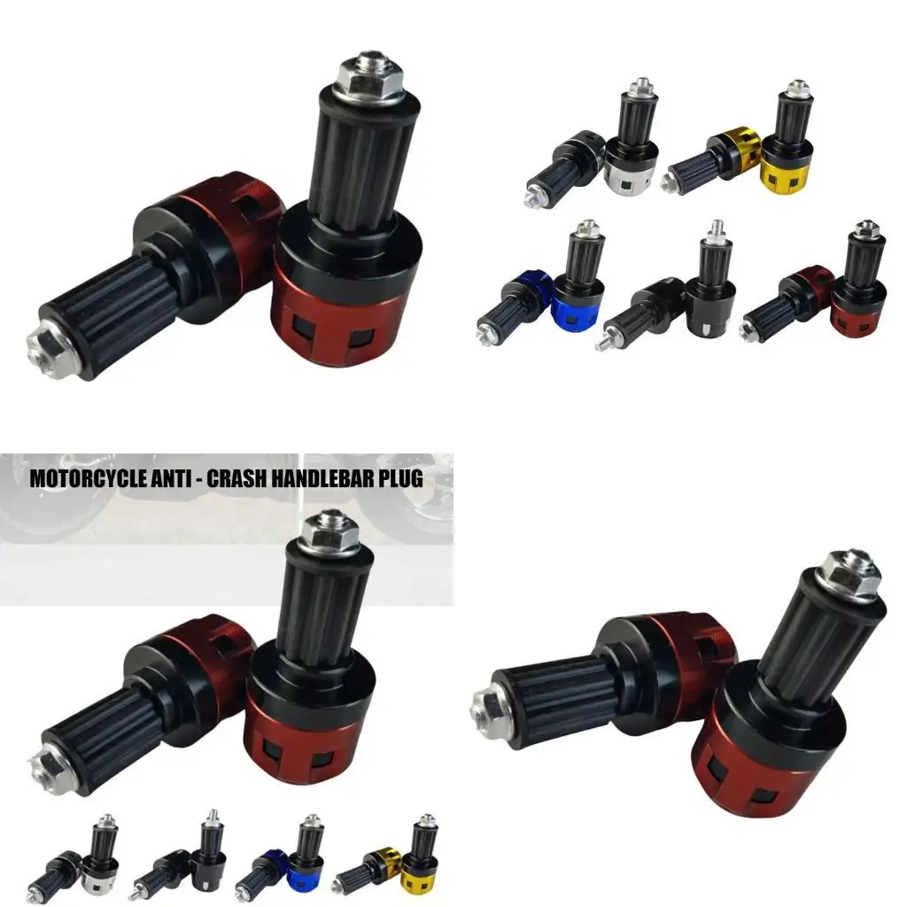 Lightweight Aluminum Motorbike Handlebar Plugs Caps With Non Slip Surfaces Fitting Most Motorcycles Crash Protectors  