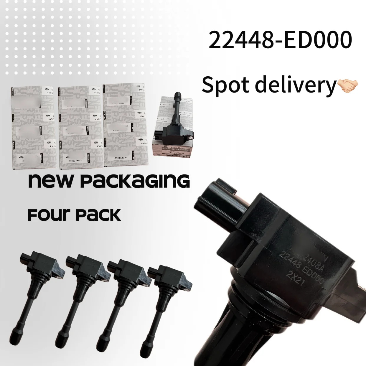 4PCS 22448-ED000 For Nissan X-trail T31 Dualis J10 Ignition Coil Xtrail MR20DE QR25DE 2.0L 2.5L