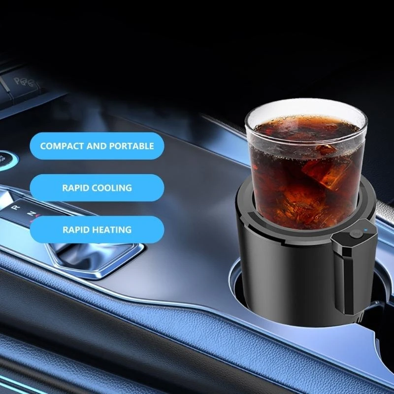 Electric Beverage Mug Efficient Hot & Cold Car Cup Accessory with Easy Temperature Adjustment for Coffee Juice R6FB