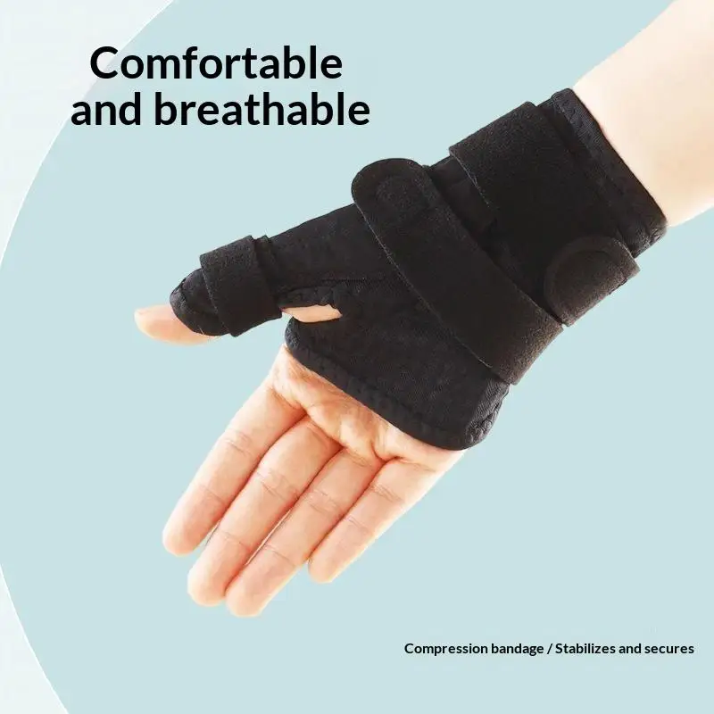 New Soft Skin-Friendly Wrist Splint Support Brace Adjustable Adhesive 1pc for Sensitive Skin Long Time Wear Use