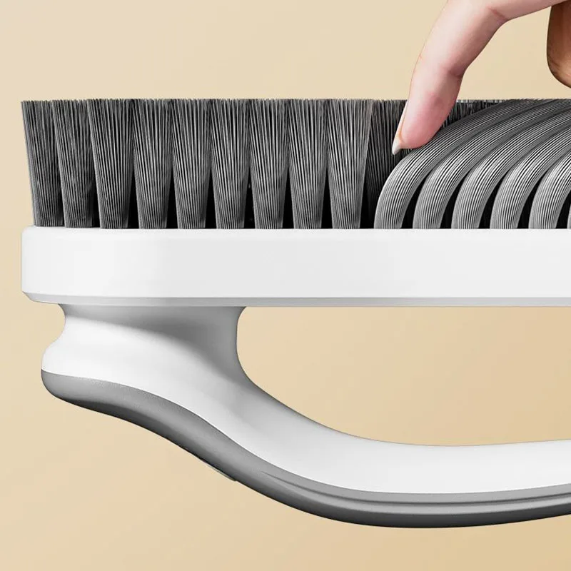 Household Shoe Cleaning Brush 22mm Soft Long Bristles Ergonomic Non‑slip Handle Sneaker Shoes Washing Brush Home Cleaning Tool