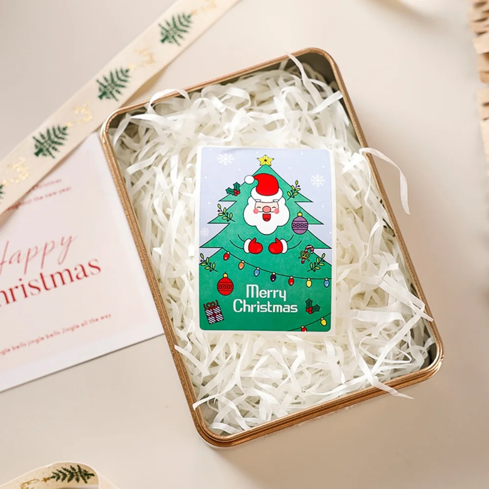 Christmas Series Holiday Atmosphere Decorative Stickers Santa Claus Christmas Tree Cute Self-Adhesive 200 Stickers/Roll