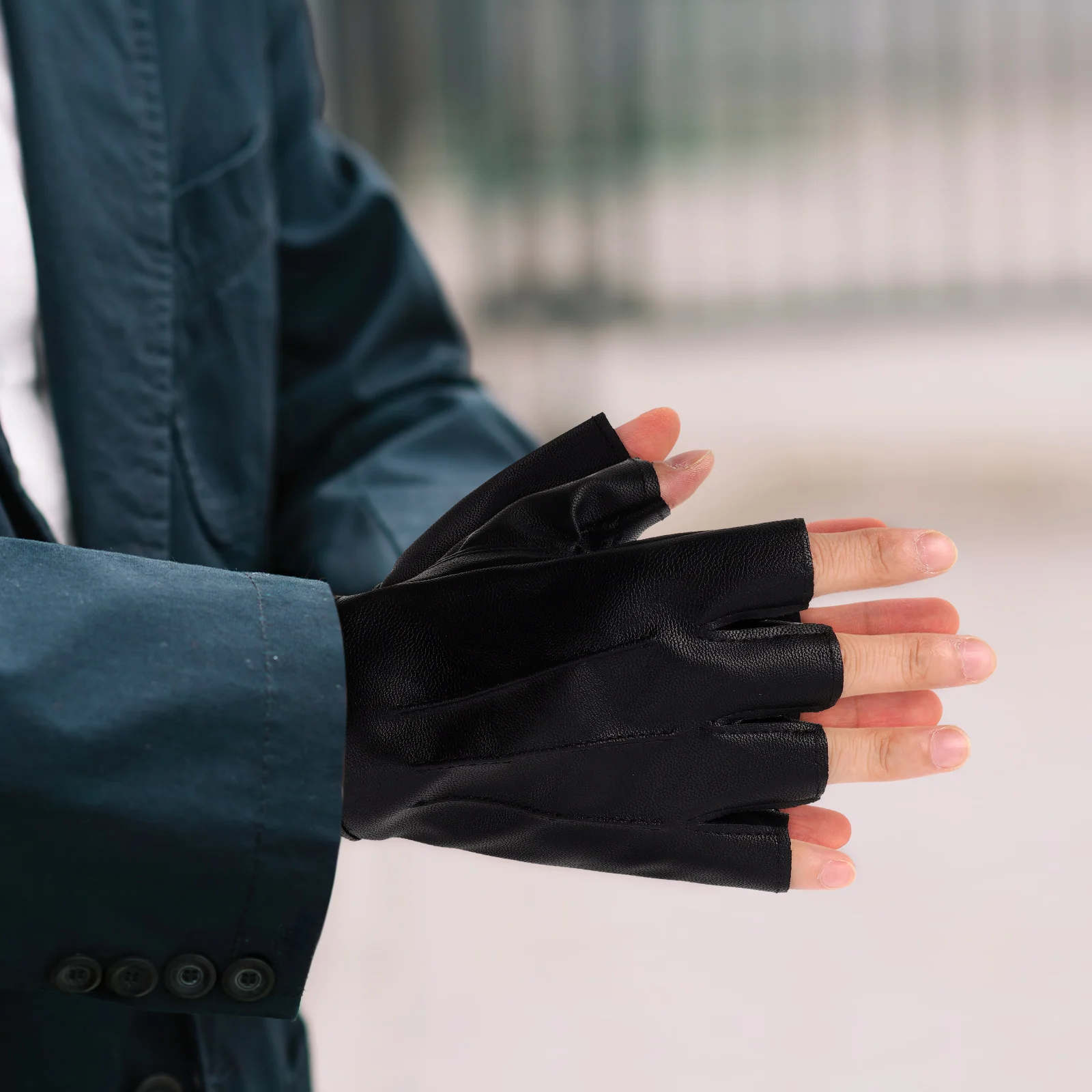 

Sports Half Finger Gloves Exercise Training Workout Pu Cycling Riding Gym Men Women Hiking Motorcycle Breathable