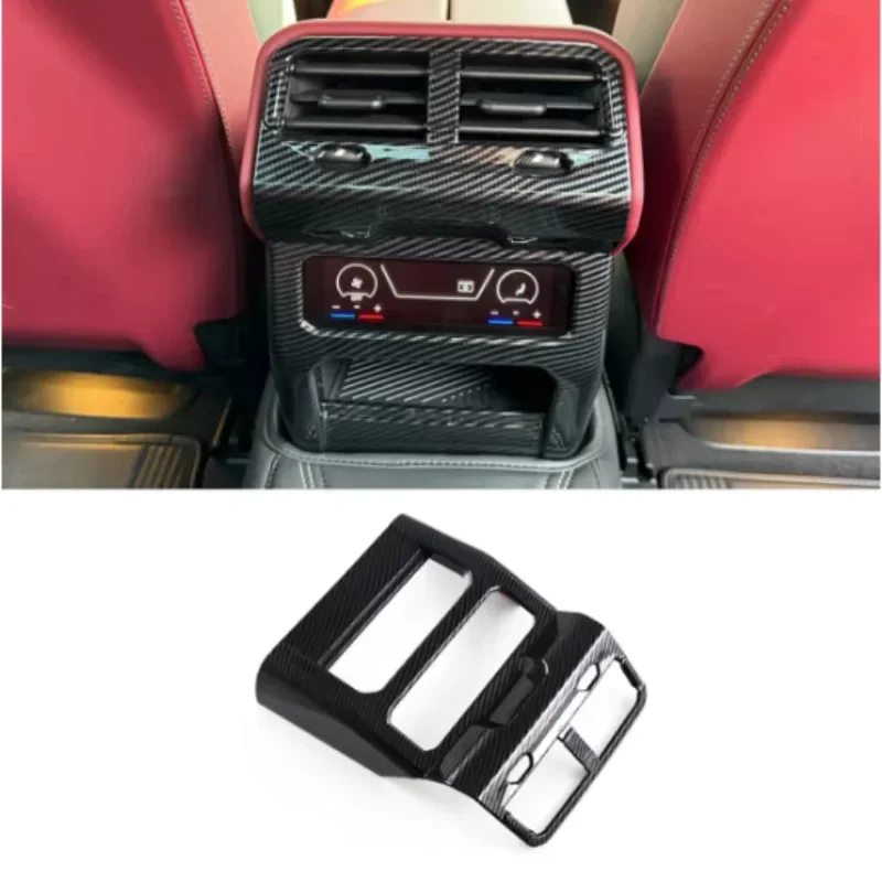 

For BMW 5 Series 2024 525Li 530Li Rear Air Condition Vent Outlet Cover Trim Decoration Interior Accessories ABS Carbon Fiber