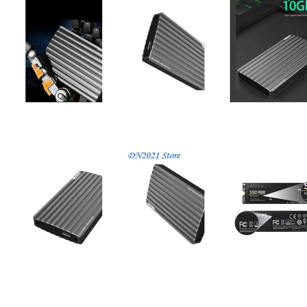 

F3KE SSD NVME M.2 Корпус двойной портокол nvme ngff Внешнее ящик для хранения корпусов