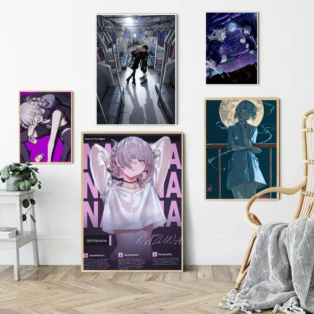 Anime Call Of The Night Vintage Anime Poster Wall Art For Study Living Room Decor Unique Home Decoration Pictur