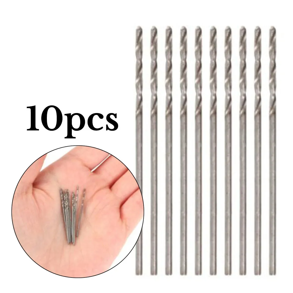 Set of 10 Spiral Drill Bits 1 0mm Diameter with Straight Shank Made from High Steel for Precision Drilling Set