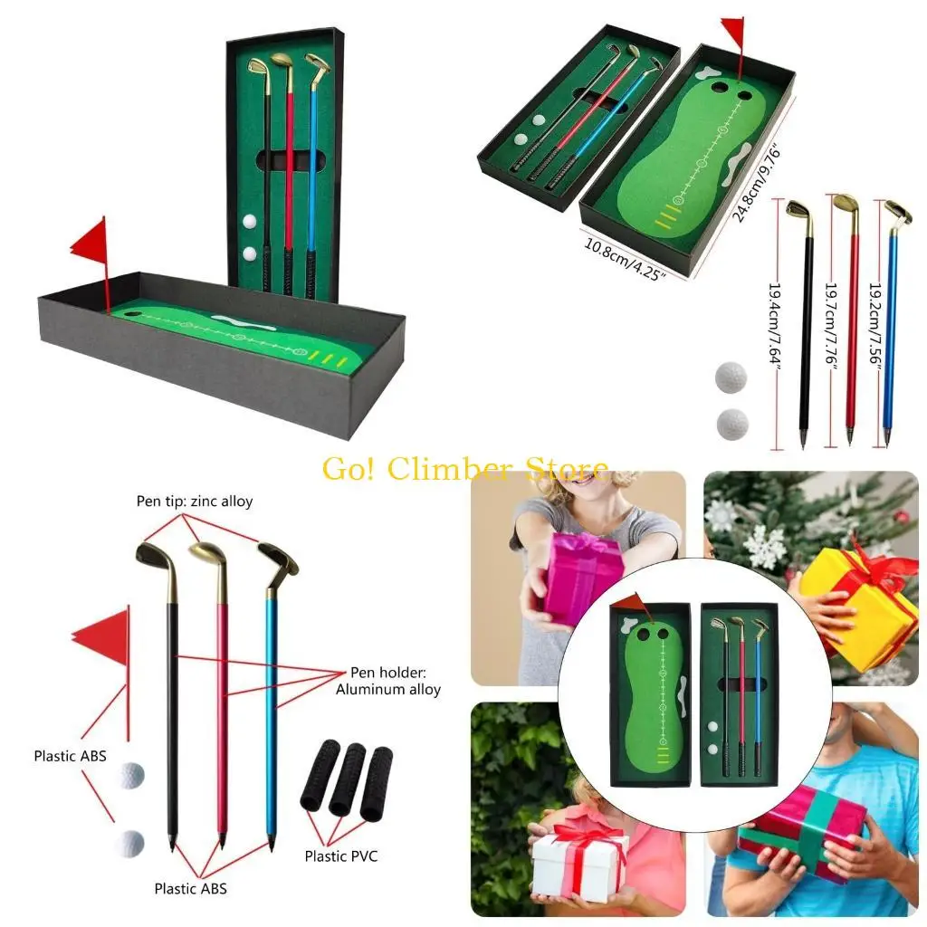 

Q84C Golf Pen Gift Set Desktop Golf Pen Des