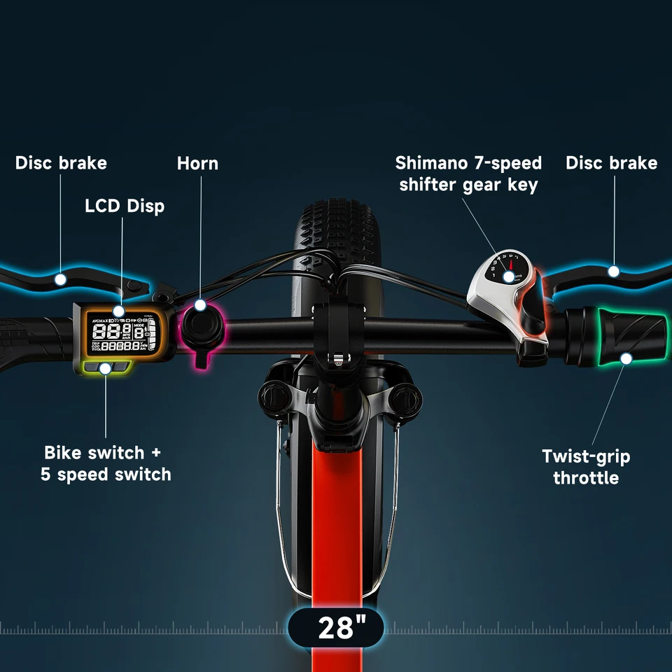 Cybervelo 1000W Peak High-speed Brushless Folding 20 Inch Fat Tire Electric Bike for Adults 48V 20.8Ah/50Ah Removable Battery 80 Miles Range Commuter E-Bicycle EK4 image 13