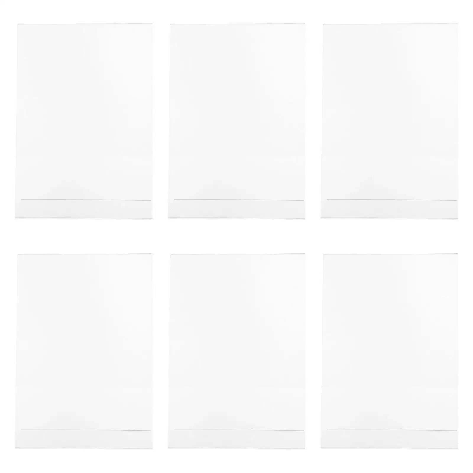 

6Pcs Acrylic Table Card Clear Plastic Label Holder Display Sign Transparent Price Tag L Shape Sign Display Holder